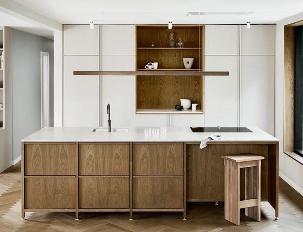 scandinavian japandi kitchen 1