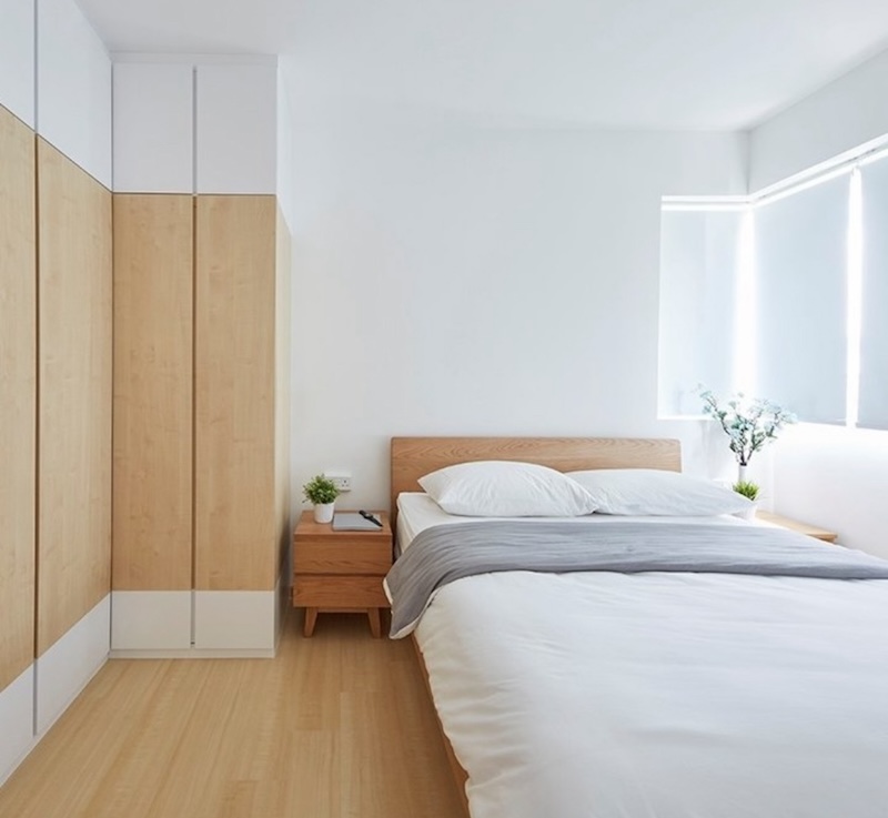 scandinavian style bedroom