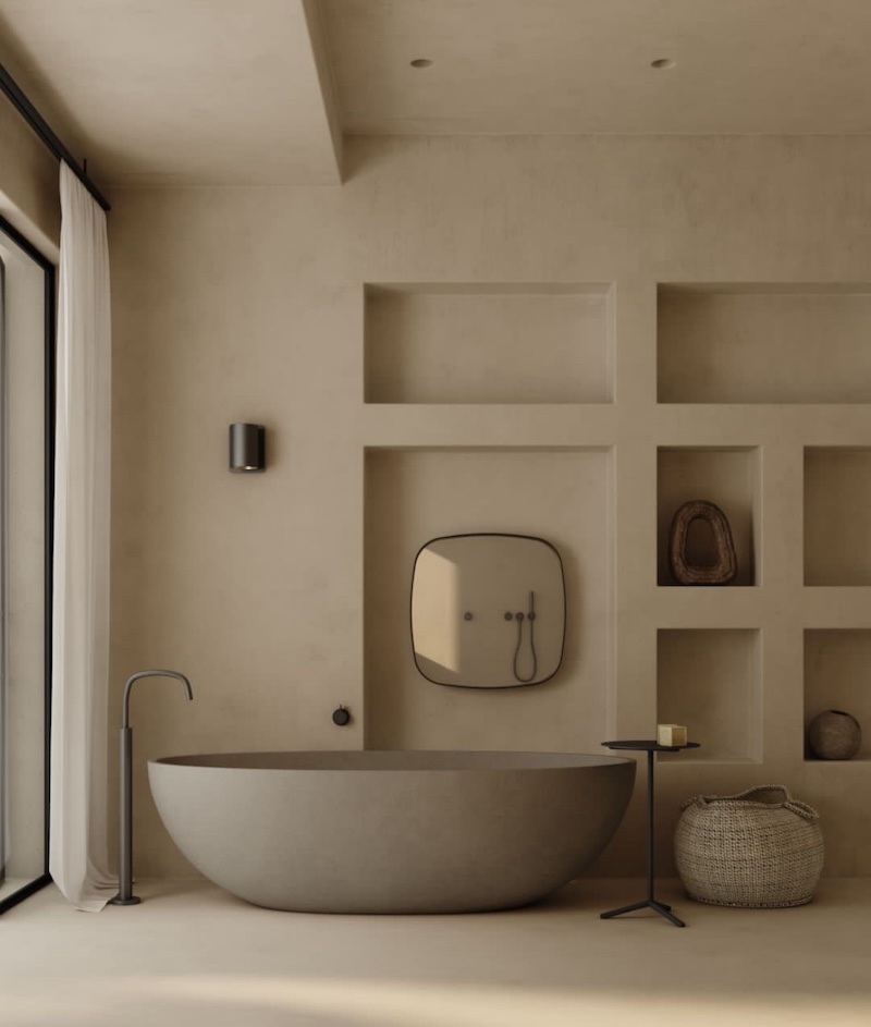 small japandi bathroom