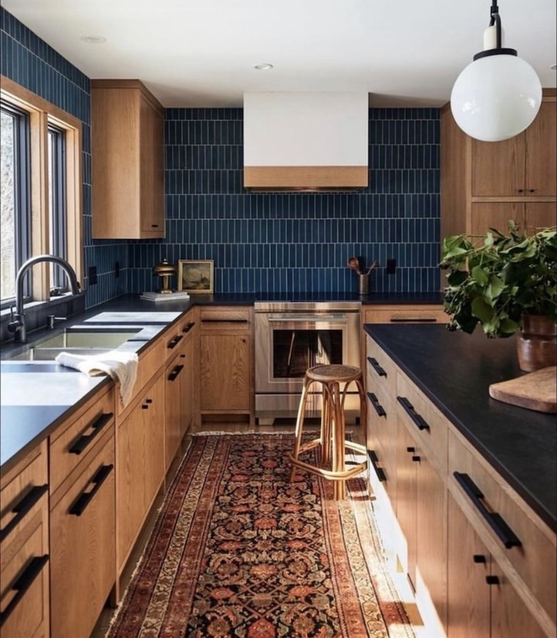 small mid century modern kitchen