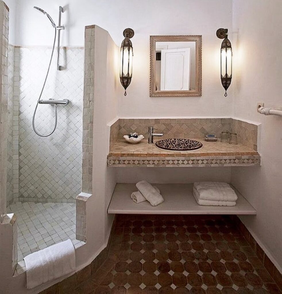 small moroccan bathroom