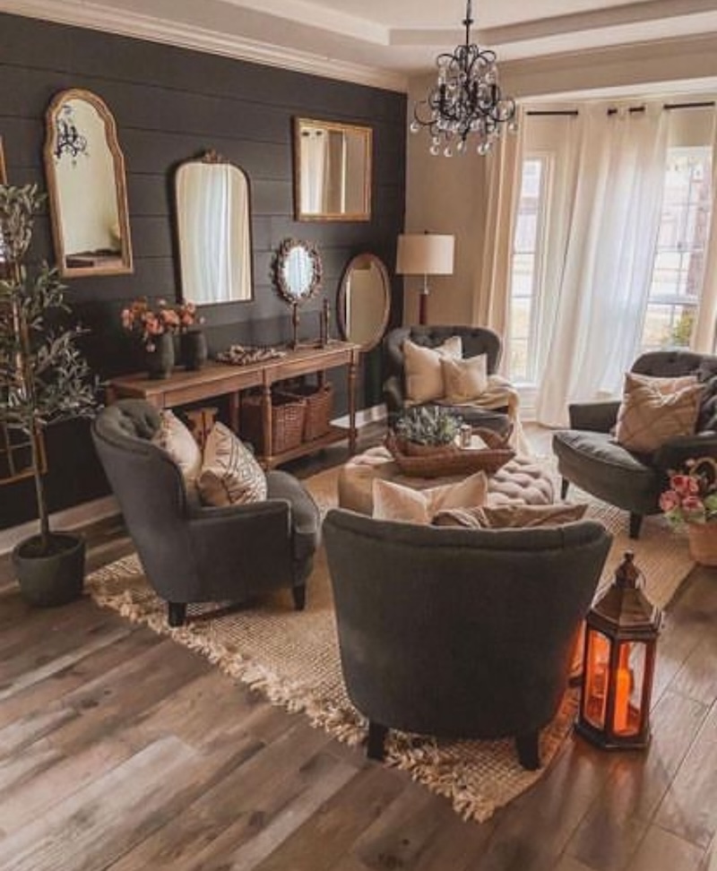 warm farmhouse living room