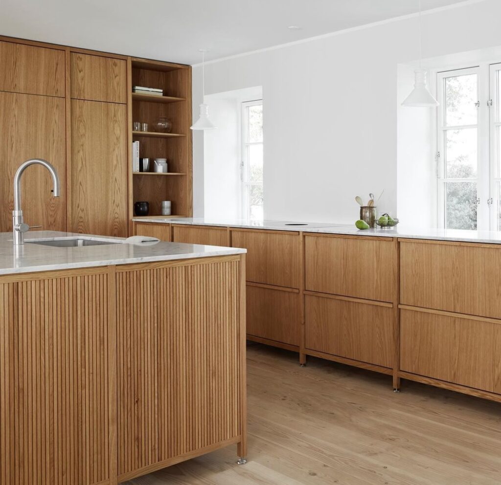 wood scandinavian kitchen design
